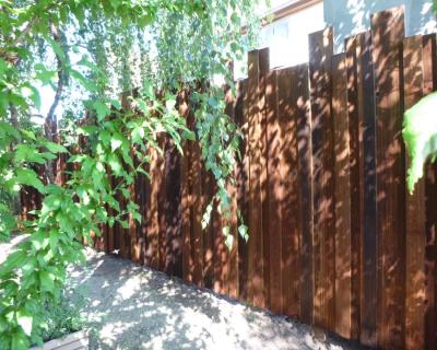 Clôture de jardin en pin CL4 couleur brun, largeur variable