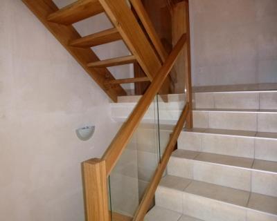 Rampes d'escalier en bois et verres, image 4