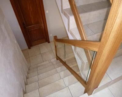 Rampes d'escalier en bois et verres, image 8