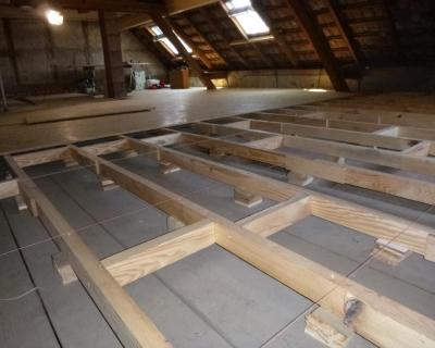 Structure plancher bois et dalle OSB3